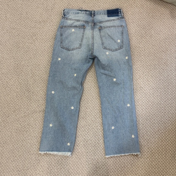 THE GREAT. Wayne Jean with Embroidered Daisies sz 26 - Picture 5 of 6